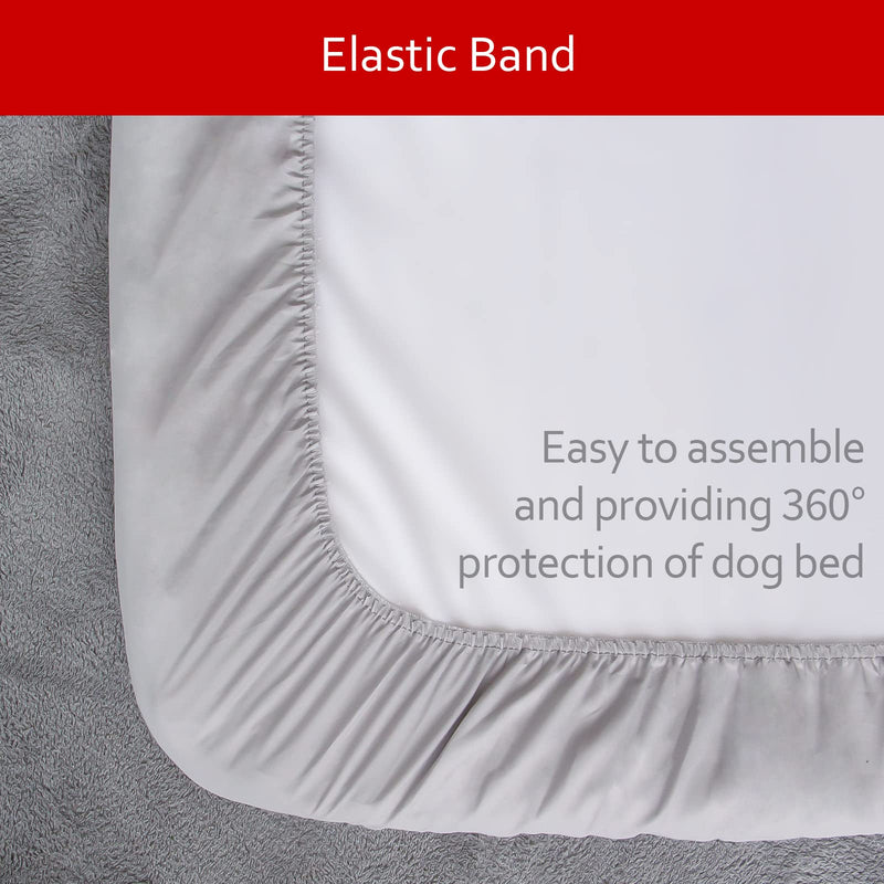 Moonsea Dog Bed Covers Replacement Washable Easy to Clean Cover Only, Waterproof Dog Bed Cover Dog Pillow Cover Quilted, Pet Bed Cover Lovely Grey Star Print, Puppy Bed Cover, for Dog/Cat L（27"x 36"） - BeesActive Australia