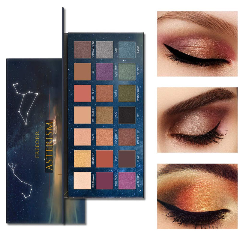 Freeorr 21Colors Eyeshadow Palette, Velvety Texture Waterproof Long Lasting Blendable Eyeshadow Powder, 6 Matte and 15 Shimmer Multiple Neutral Pigment Make Up Cosmetics - BeesActive Australia