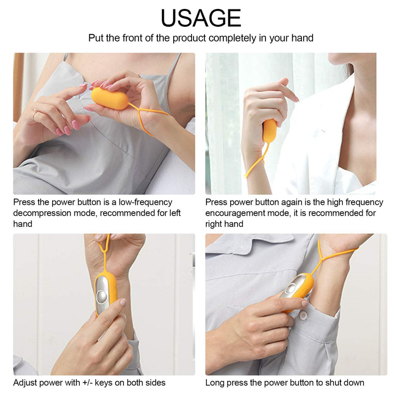 Calm Palm Sleep Aid, Holding Sleep Aid Instrument Usb Charging Sleep Aid Device, Chill Pill Device Microcurrent Sleep Aids For Insomnia, Sleeping Aids Device For Adults Stress Relief(Yellow) Yellow - BeesActive Australia