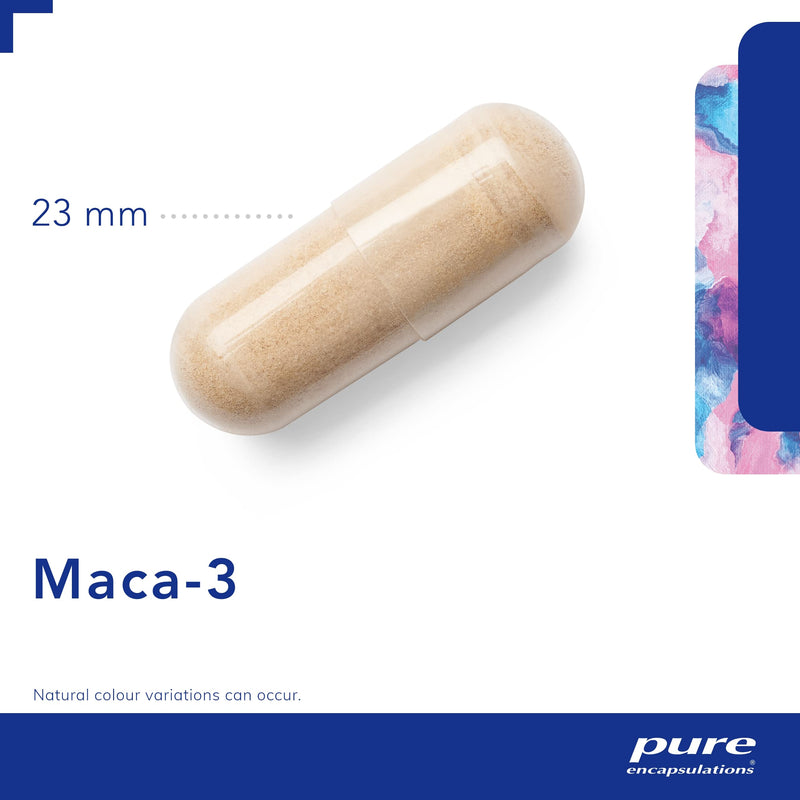 Pure Encapsulations - Maca-3 - Hypoallergenic Phytonutrient Supplement - Glucosinolates, Macamides and Macaenes - 60 Capsules - BeesActive Australia