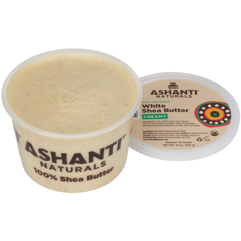 ASHANTI NATURALS 100% SOFT AND CREAMY NATURAL AFRICAN SHEA BUTTER, WHITE, 15OZ. - BeesActive Australia