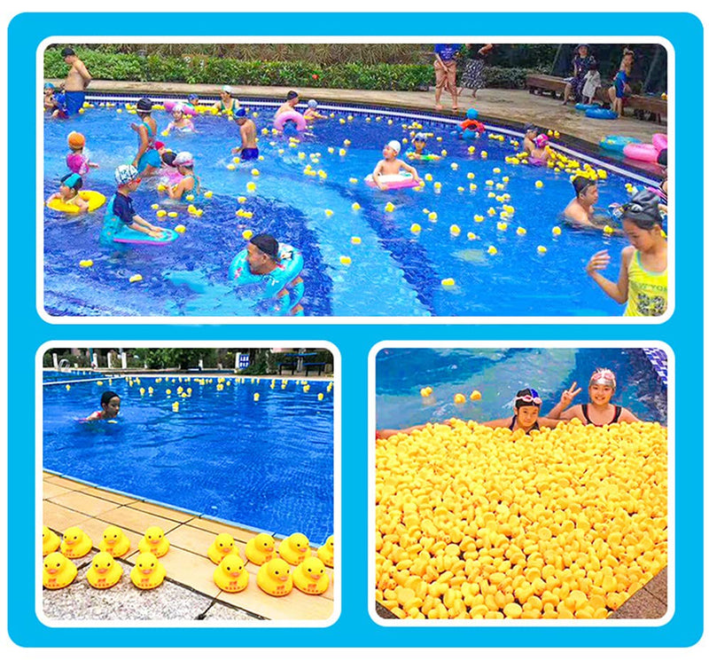 WAMSOLE Bath Duck Toys 36 PCS Mini Rubber Ducks Squeak and Float Duckies Baby Shower Toy Party Decoration for Toddlers Boys Girls (1.8''-36pcs) - BeesActive Australia