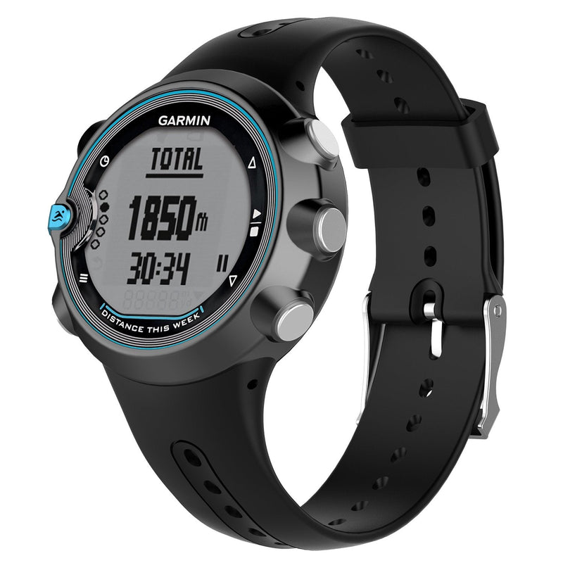 FitTurn Band Compatible with Garmin Swim Watch Bands Replacement Soft Silicone Black Watch Band Sports Strap Wristband Compatible with Garmin Swim Watch - BeesActive Australia
