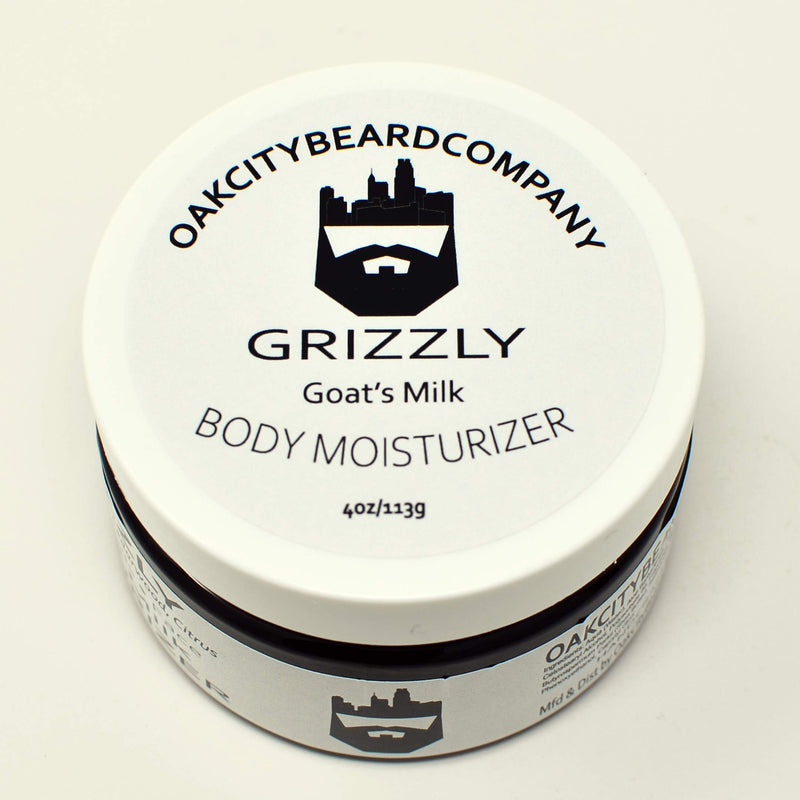 OakCityBeardCo. - Grizzly - Whole Body Moisturizer - Goats Milk - Aloe Vera - Sweet Almond Oil - Jojoba Oil - Shea Butter - Sandalwood - Cedarwood - Clove - 4 Ounce - BeesActive Australia