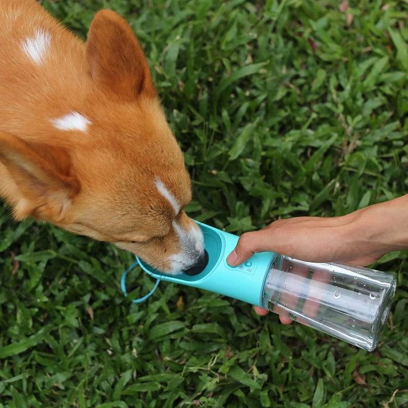 M&JOutdoors Portable Dog Water Bottle, Leak Proof, Water Dispenser, Water Bowl, Easy For Walking 19 oz (Blue) Blue - BeesActive Australia