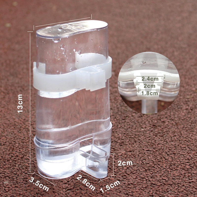 Hypeety Bird Feed Water Dispenser 2 PC Pet Feeder and Water Cup 200ml / 7.05 oz Clear Bird Cage Feeder for Finch Parakeet Small Bird (Color Random & Pack of 2) - BeesActive Australia