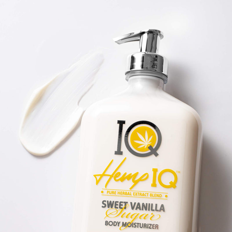 HEMP IQ Sweet Vanilla Sugar Body Moisturizer | 100% Pure Hemp Seed Oil | Ultra-Hydrating Daily Moisturizer 18.25 oz. - BeesActive Australia