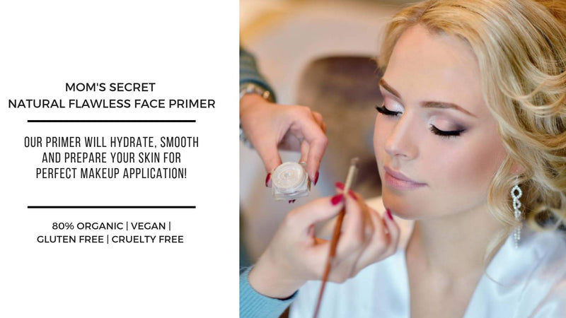 Mom's Secret Natural Flawless Face Makeup Primer, Organic, Vegan, Gluten Free, Non GMO, For All Skin Types, Paraben Free, Cruelty Free, Made in the USA, 1oz - BeesActive Australia