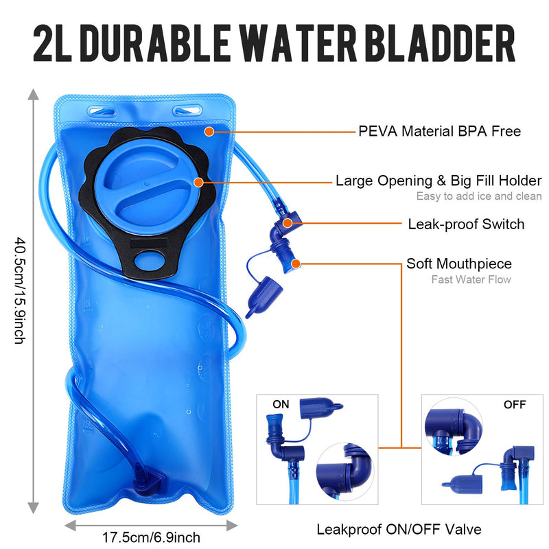 G4Free Cycling Hydration Pack Backpack with 2L Leak-Proof Water Bladder Lightweight Water Backpack Running Hiking Climbing Mountain Biking Jogging for Men Women Blue - BeesActive Australia