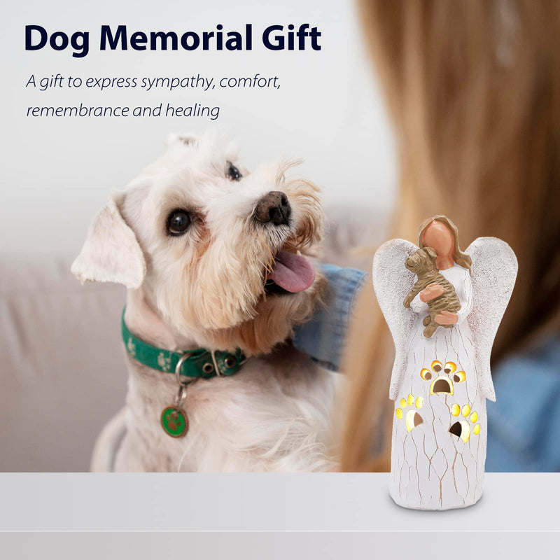 BEARAE Dog Memorial Gifts, Dog Candle Holder Statue, Pet Memorial Gifts, Pet Loss Gifts, Bereavement Gifts, Pet Sympathy Gifts for Loss of Dogs White Candle Holder - BeesActive Australia