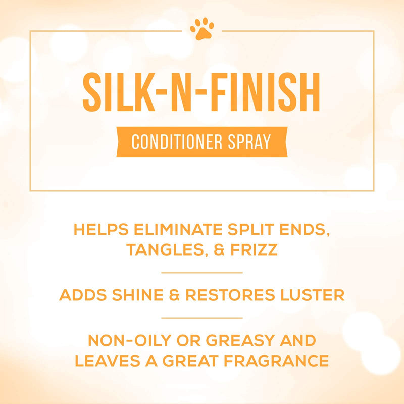 Nature's Specialties Silk-N-Finish Leave-in Dog Conditioner Spray for Pets, Natural Choice for Professional Groomers, Helps Create Brilliant Sheen, Made in USA, 16 oz - BeesActive Australia