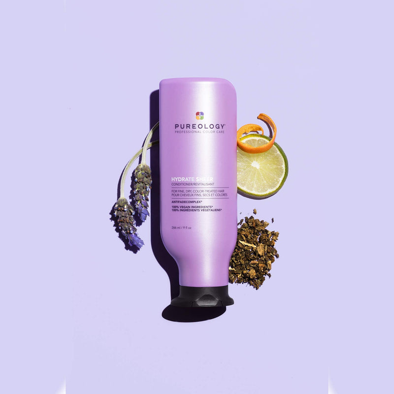 Pureology | Hydrate Sheer | Moisturising Shampoo | For Fine, Colour Treated Hair | Vegan Shampoo + Conditioner 266ml - BeesActive Australia