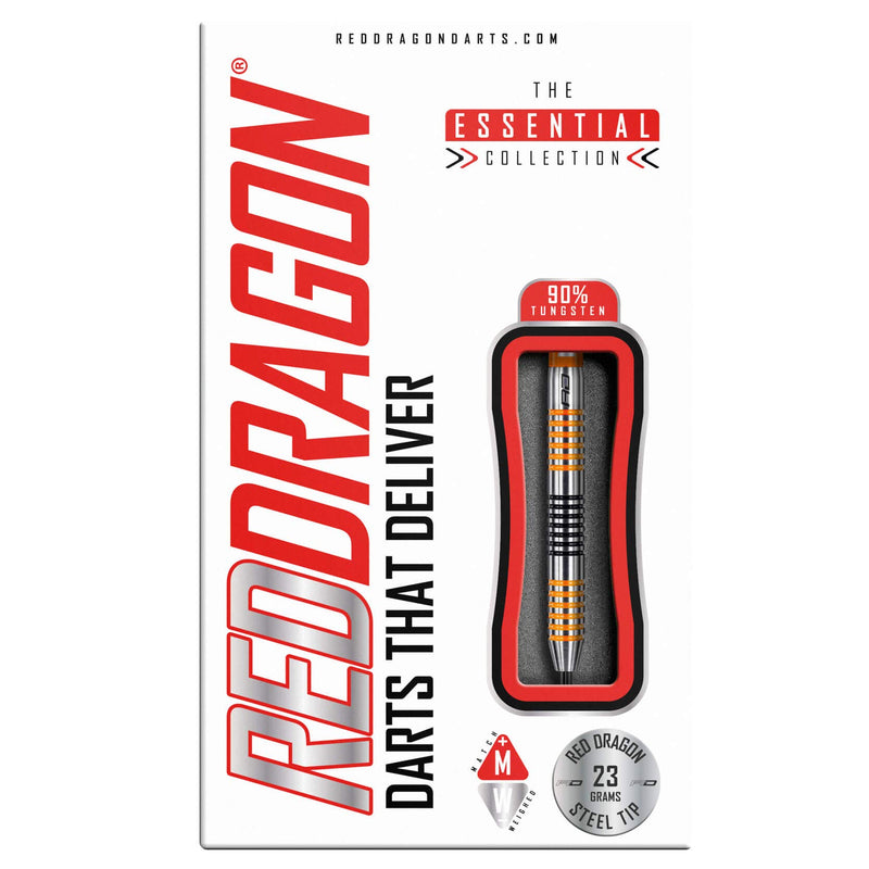[AUSTRALIA] - Red Dragon Amberjack 23g, 25g or 27g Tungsten Darts Set with Flights and Stems 23.0 Grams 