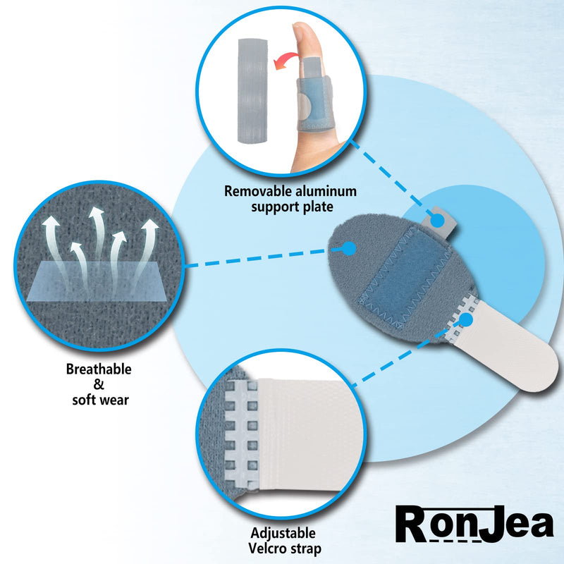 RonJea 5 Pcs Trigger Finger Splints: 5 Single Straps Finger Splint Support Brace Kit, Finger Straightener for Broken/Straightening/Aarthritis, Fits for Thumb/Middle/Ring/Index/Pinky Finger - BeesActive Australia