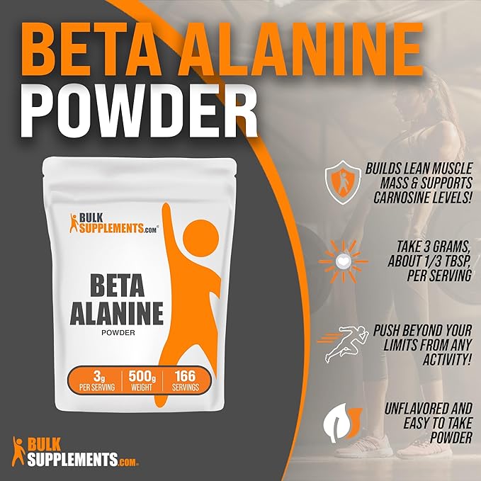 BulkSupplements Pure Beta Alanine Powder (500 grams) by BulkSupplements - BeesActive Australia