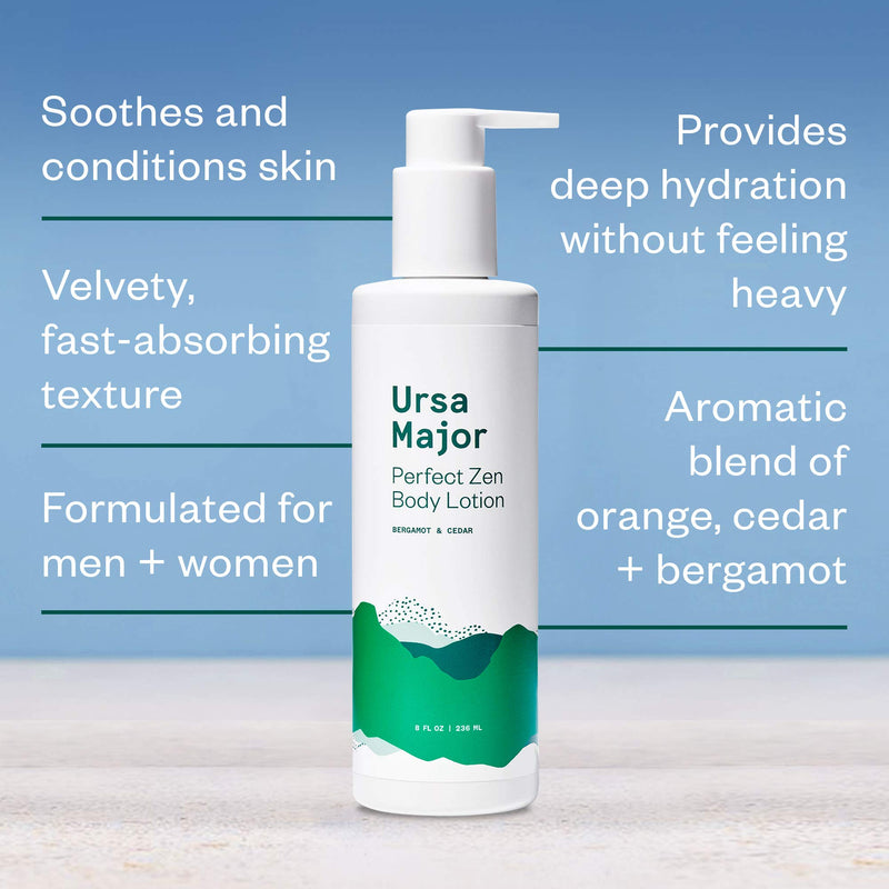Ursa Major Natural Body Lotion | Vegan and Cruelty-Free | Moisturizes, Soothes and Hydrates Skin | Formulated for Men & Women | 8 ounces - BeesActive Australia