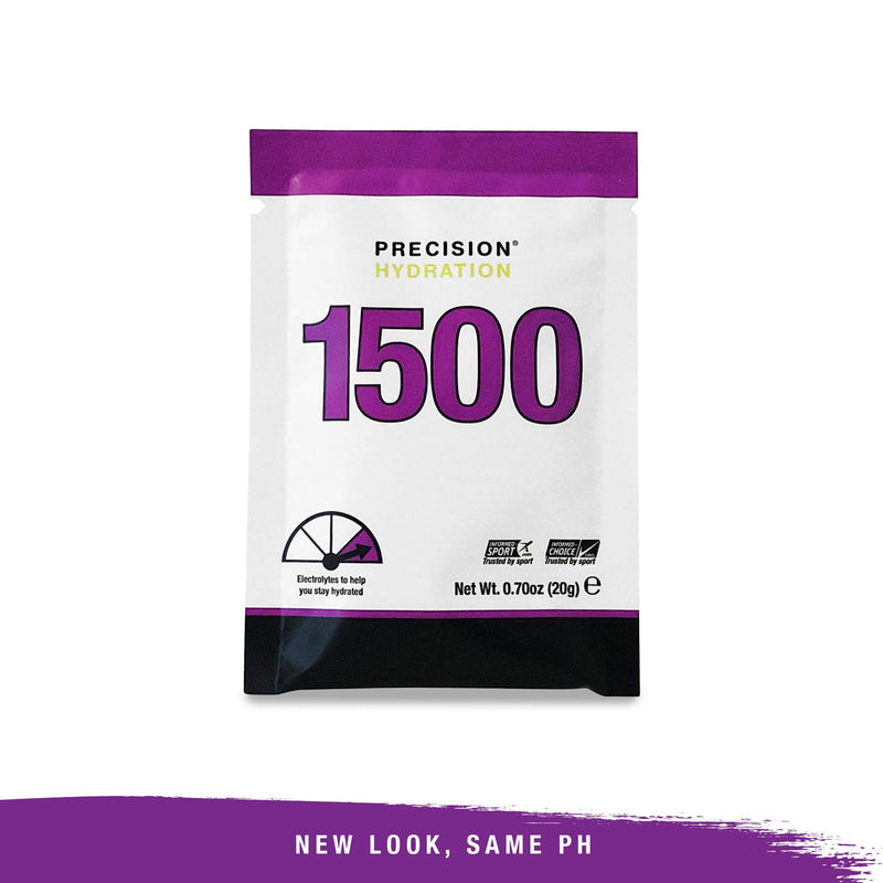 Precision Hydration Electrolyte Drink Mix- All Natural Multi Strength Electrolyte Powders - Combats Cramp - Gluten Free, Hypotonic (1 Box (8 Packets), 1500mg/l - Purple Packet) 1.5 g (Pack of 8) - BeesActive Australia