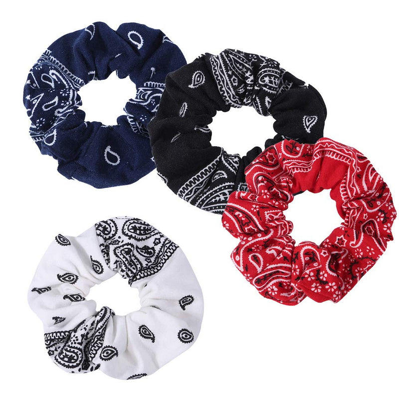 nuoshen Bandana Cloth Fabric Scrunchies Hair Elastics Ties，Hair Scrunchies Elastic Hair Ties Women Accessories - BeesActive Australia