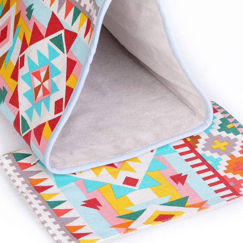 KINTOR Bird Nest Snuggle Hut,Parrot Habitat Cave Hanging Tent for Small Medium Parrots Budgies Eclectus Parakeet Cockatiels Lovebird African Grey Pink Ethnic S-8.2x4.7x2.5inch - BeesActive Australia