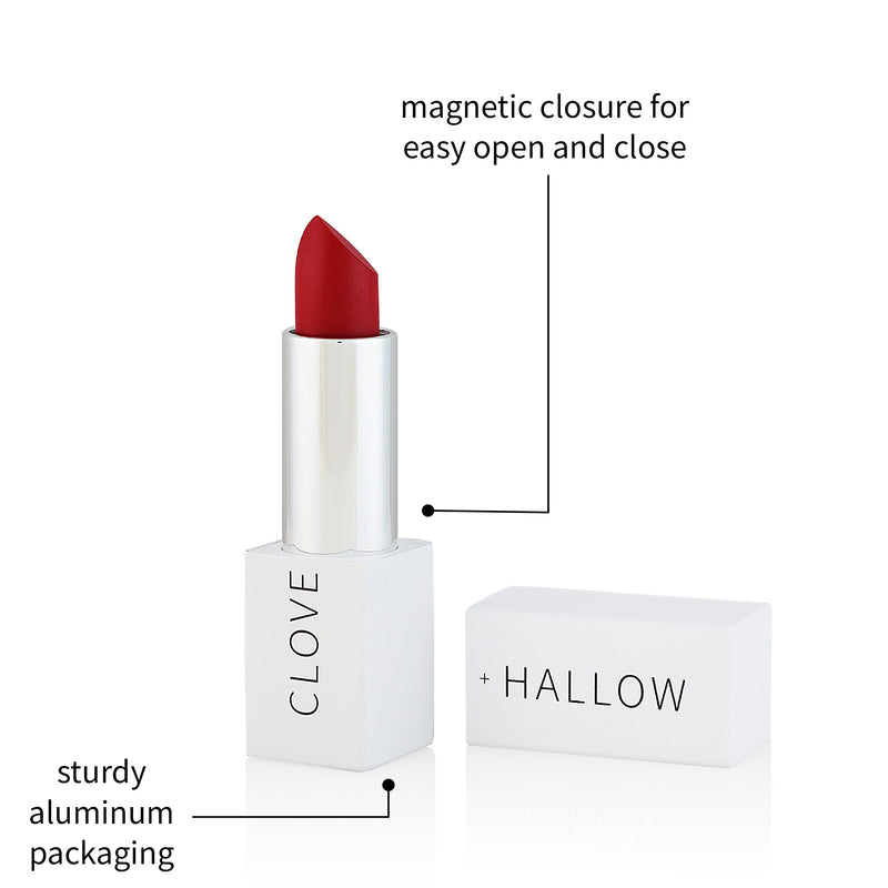 Clove + Hallow Lip Crème Cruelty-Free Vegan Natural Makeup Matte Lipstick, Sugared Plum - BeesActive Australia