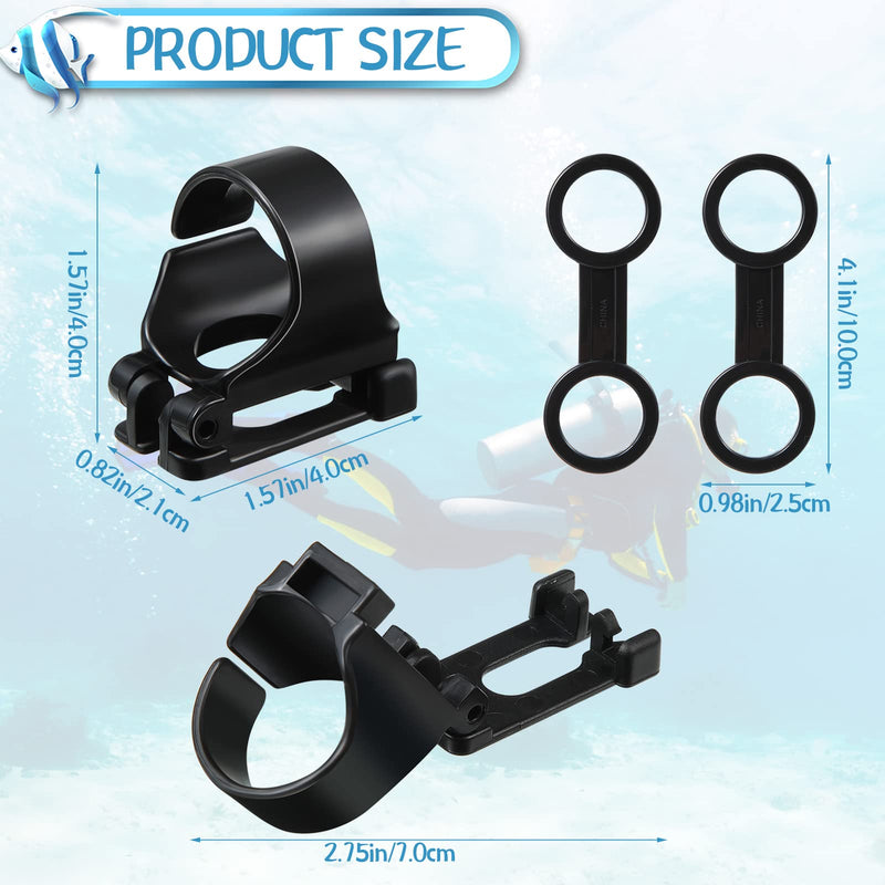 16 Pcs Dive Universal Plastic Clip Silicone Snorkel Keeper Snorkel Clip for Mask Black Snorkel Mask Clip Snorkel Attachment Clip Tube Holder Gear Spare Part Accessories Snorkeling Equipment for Diving - BeesActive Australia