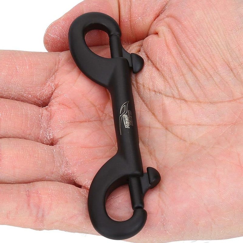 Diving Hook, Durable Stainless Steel Double End Snap Bolt Scuba Diving Buckle for Underwater Diving Black 90mm - BeesActive Australia