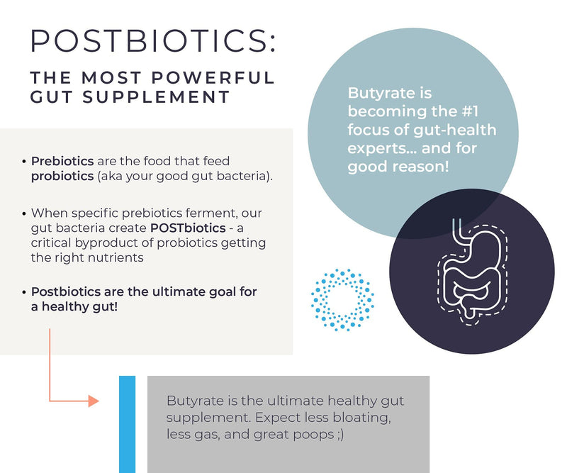 BodyBio Postbiotic - Butyrate Supplement | Butyric Acid + Calcium + Magnesium | Highly Bioavailable | No Fillers | No Additives | Vegetarian-friendly | 100 Capsules 100 Count (Pack of 1) - BeesActive Australia