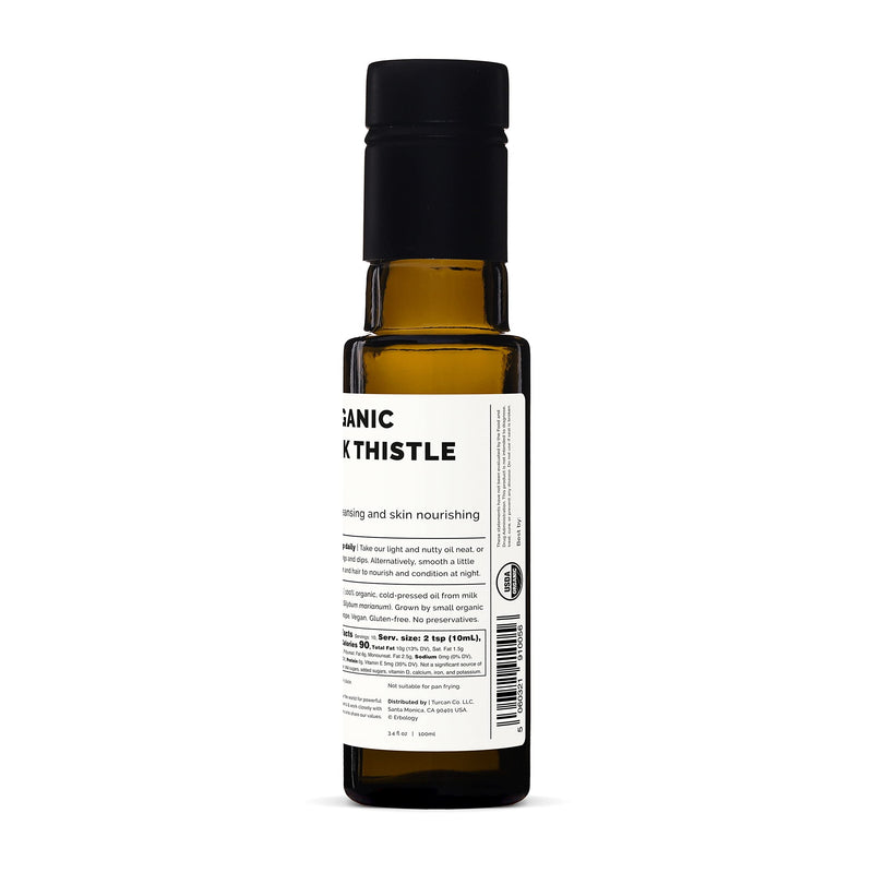100% Organic Milk Thistle Oil 100ml - Cold-Pressed - Premium Quality - High in Vitamin E - Detoxifying - Straight from Farm - Non GMO - No Additives or Preservatives - Recyclable Glass Bottle 100 ml (Pack of 1) - BeesActive Australia