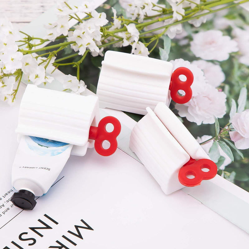 LUTER 3 Pcs Rolling Tube Toothpaste Squeezer Dispenser Bathroom Toothpaste Creams Ointment and Pastes Holder Multi Purpose (Red) - BeesActive Australia