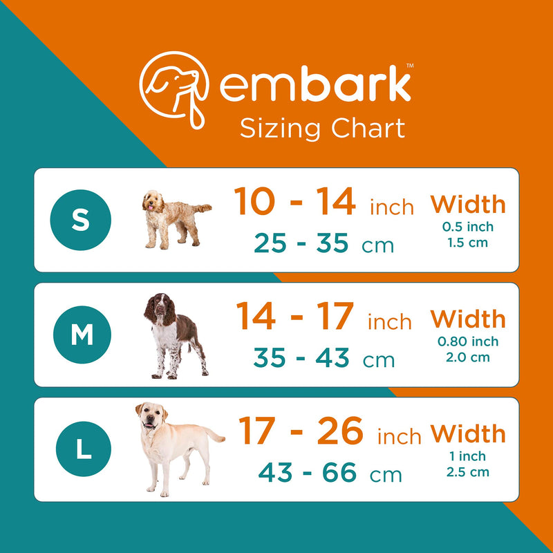 Embark Urban Dog Collar for Large, Medium, & Small Dogs - Durable Collars for Male & Female Dogs - Thick Nylon Material & Hardware - Leather Embossed Aztec - BeesActive Australia