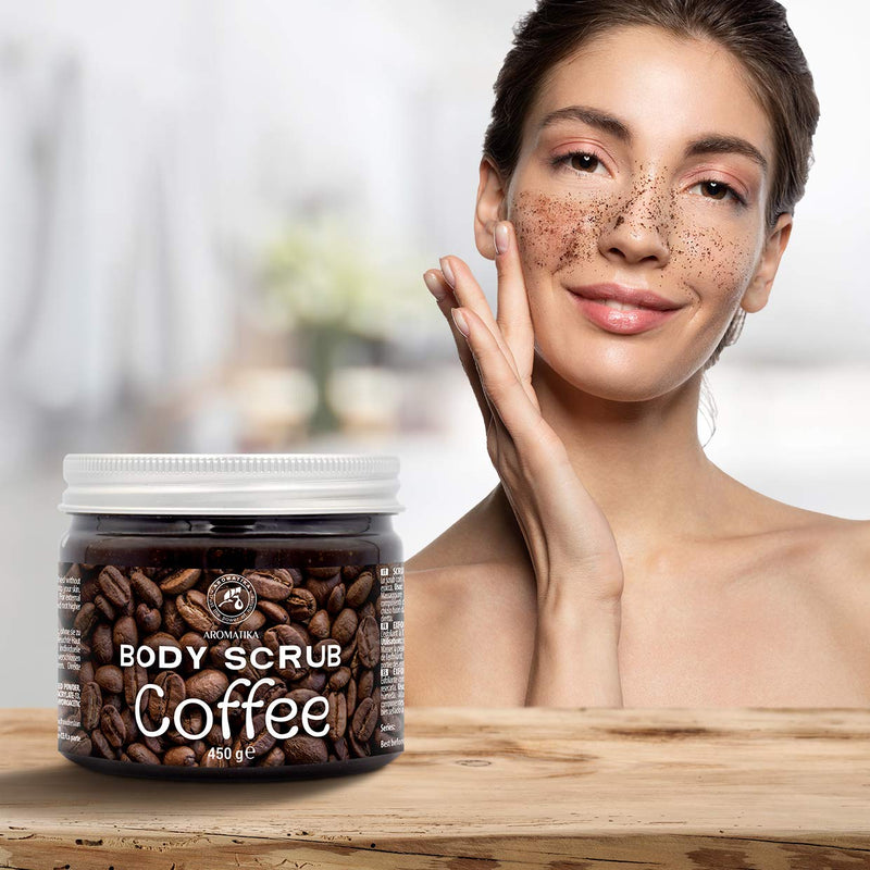 Coffee Body Scrub 16 oz - 450g - Best Anti Cellulite & Moisturize & Gentle Peeling - Best Skin Exfoliation for Face Hand Lip & Body - Body Care - Riched in Sea Salt Minerals & Arabica Coffee - BeesActive Australia