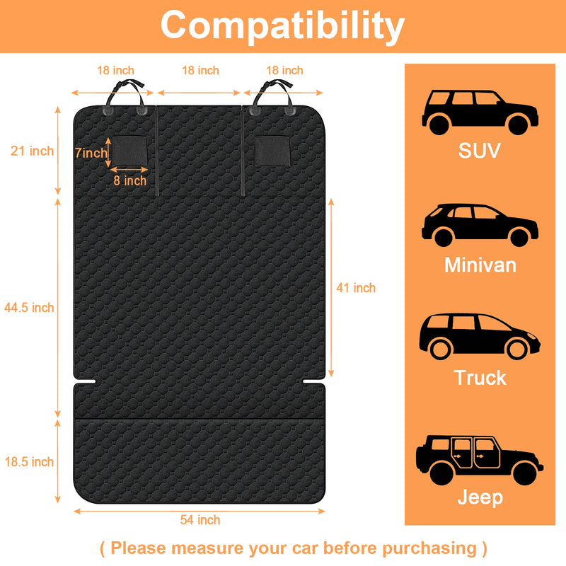 Mancro SUV Cargo Liner for Dogs, Waterproof Dog Seat Cover for SUV with Bumper Flap Protector, Durable Non-Slip Polyester Pet Trunk Cargo Cover for Vehicles, Jeeps, Vans, Universal Fit (84” L x 54” W) - BeesActive Australia