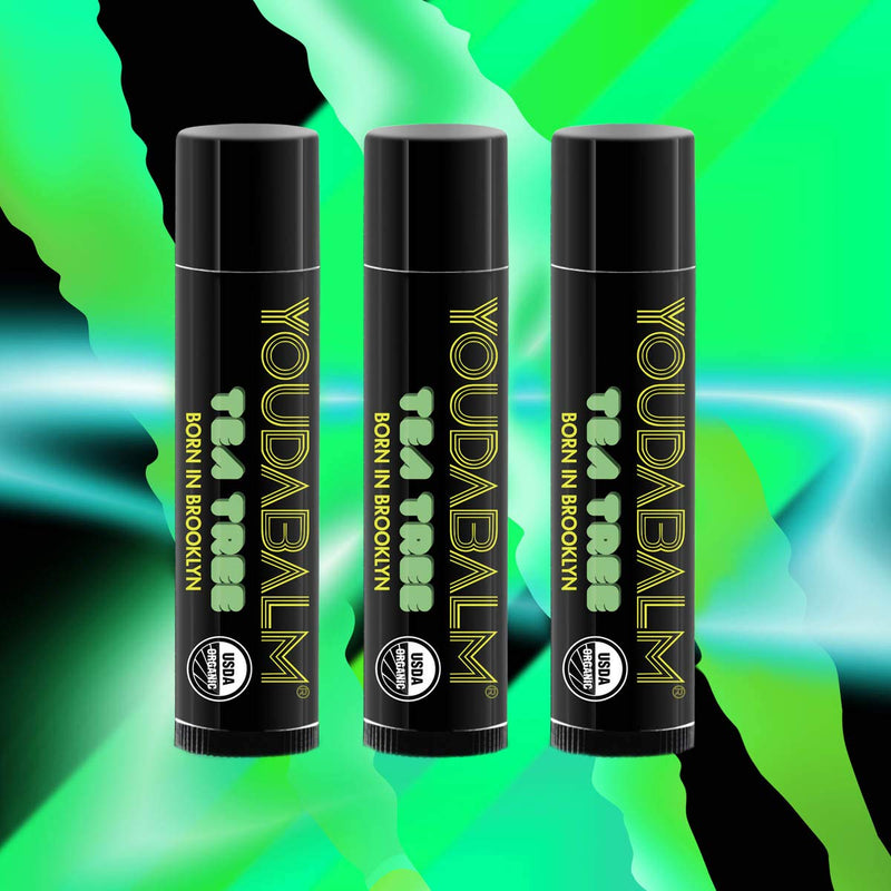 You Da Balm: Organic Lip Balm | Tea Tree | 3-Pack | Cool & Refreshing Pack of 3 Tubes - BeesActive Australia