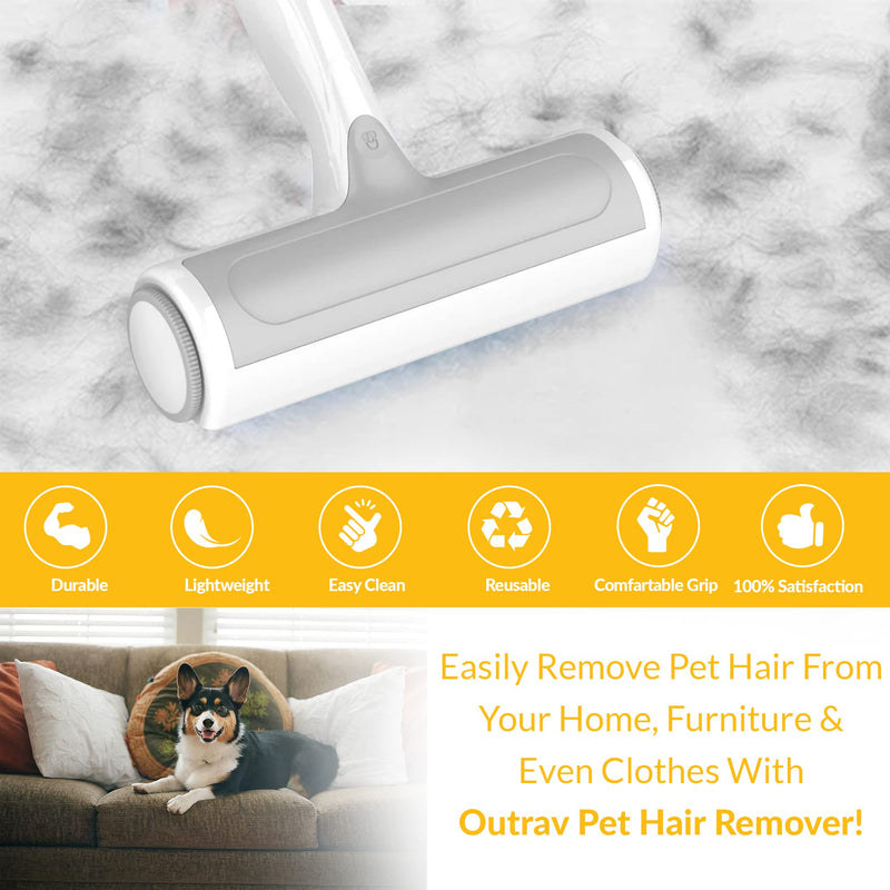 Pet Hair Remover, Cat and Dog Hair Roller to Remove Pet Hair Lint and Dust, Portable and Reusable Dog Hair Removal Roller, Pet Lint Remover for Furniture, Carpet, Bedding, Clothing, Car Seat - BeesActive Australia