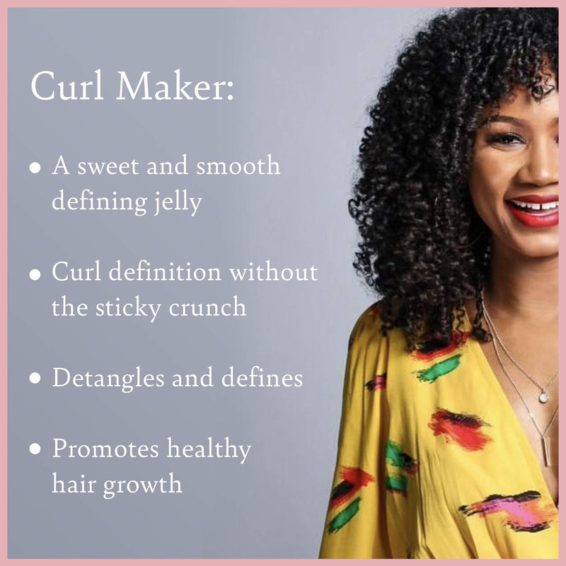 Camille Rose Curl Maker Jelly, crafted to nourish and define curls. Natural, clean formula. For coily, curly, wavy hair - BeesActive Australia
