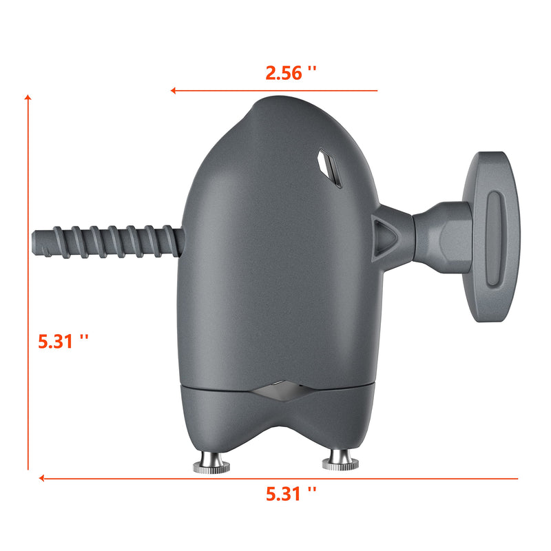 Teamaze Fishing Line Spooler, Fishing Line Spooling Tools for Spinning Reels and Casting Reels, Portable Fish Shape Adjustable Position Line Counter, Grey - BeesActive Australia