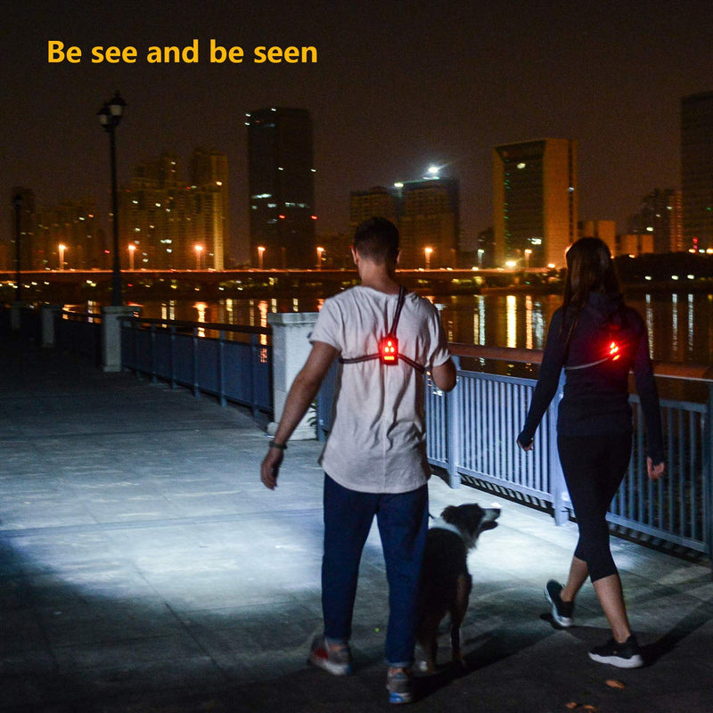 [AUSTRALIA] - Running Lights for Runners & Joggers - Outdoor Night Chest Running Light with Adjustable Pivoting Beam for Early Morning Runs & Jogs - Run Light for Running, Jogging, Dog Walking, Camping, Hiking 