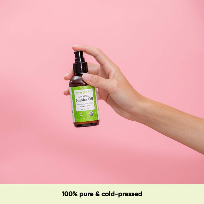 Organic Jojoba Oil by Sky Organics (4 fl oz) USDA Organic 100% Pure and Cold-pressed Unrefined Jojoba Oil for Oily and Dry Skin Hair and Nails Balancing Face Oil Non-Greasy Moisturizer - BeesActive Australia