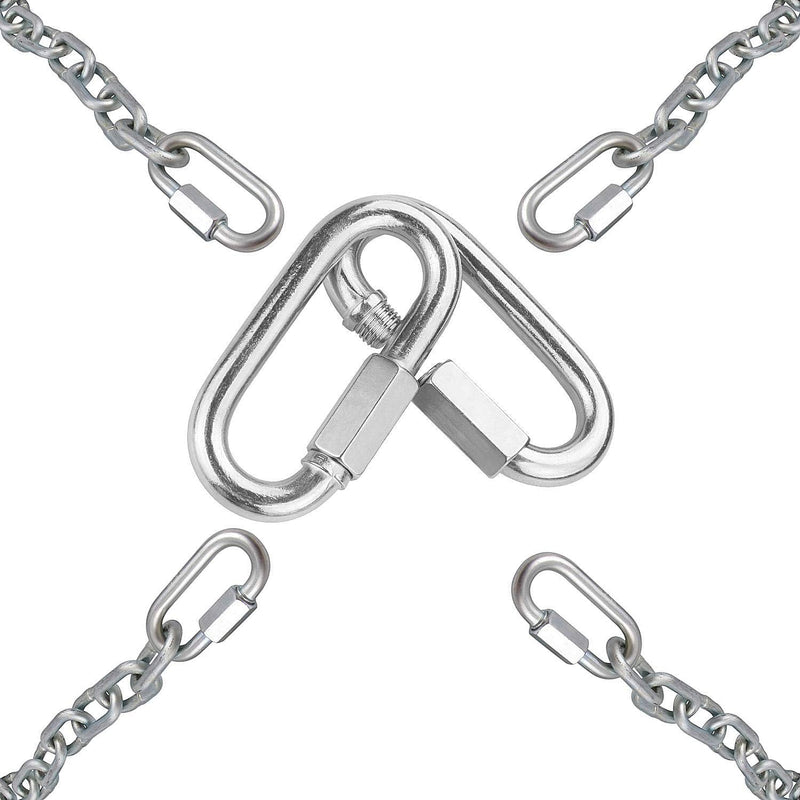 STARVAST 12mm Quick Link Oval Carabiner 2pcs M12 Stainless Steel Quick Links Chain Connector Heavy Duty Locking Carabiner for Outdoor Activities (Hooking Trailer, Swing Set) and Indoor Equipment - BeesActive Australia