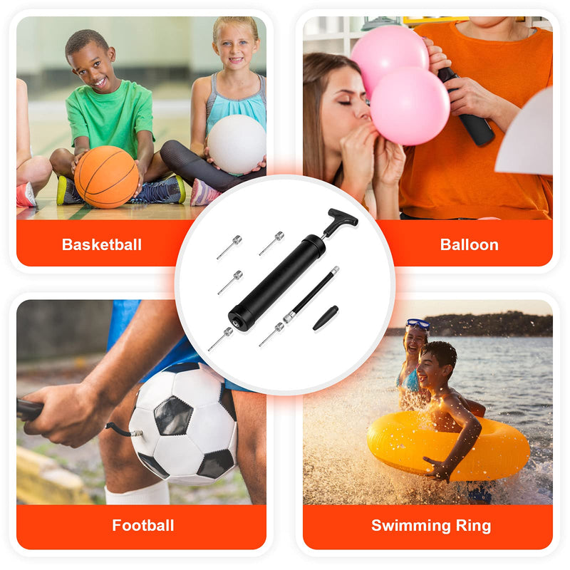 Portable Ball Pump Kit, Balloon Pump, Basketball Pump Air Pump with 5 Needles,1 Nozzle & Extension Hose for Soccer Football Volleyball Water Polo Rugby Exercise Sports Ball Swim Inflatables - BeesActive Australia
