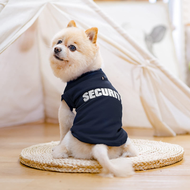 BINGPET Security Dog Shirt Clothes for Pet Puppy T-Shirts Dogs Costumes Cat Clothing Vest Large (Chest~21in) Black - BeesActive Australia