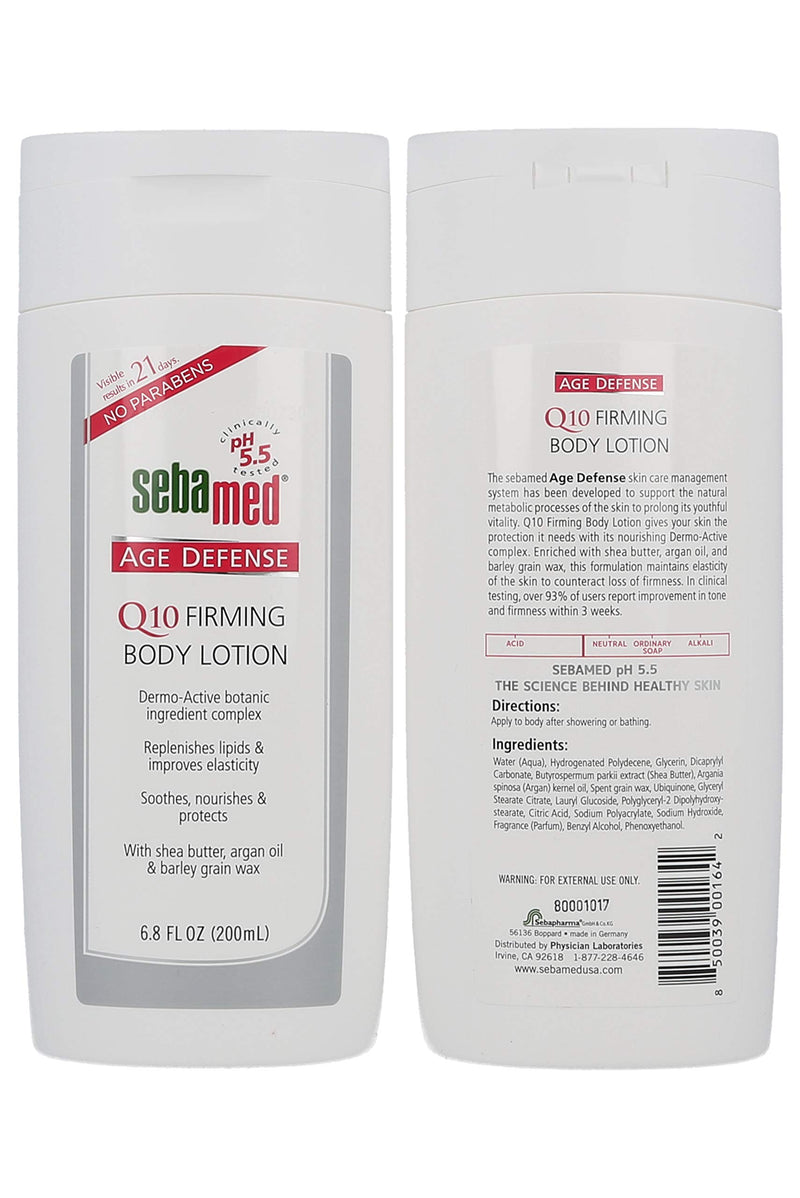 Set of 2 Sebamed Age Defense Q10 Firming Body Lotion Anti-Aging Moisturizer With Shea butter and Argan Oil 6.8 Fluid Ounces (200 Milliliters) Value Pack 2 Pack - BeesActive Australia