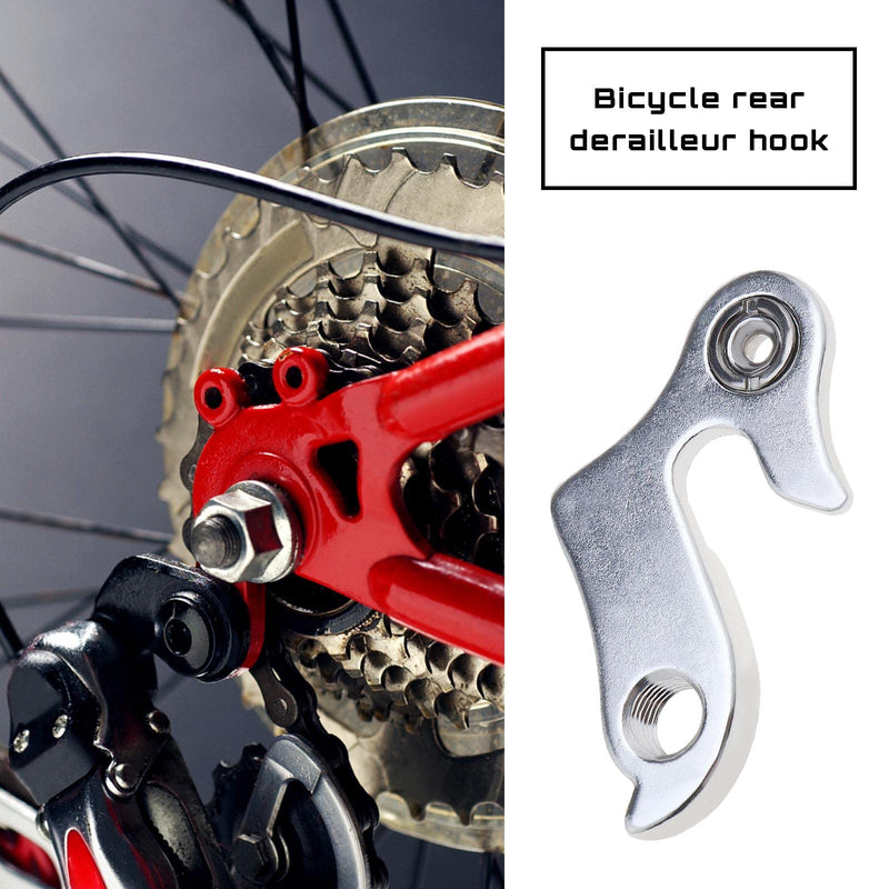 2pcs Bike Rear Gear Mech Derailleur Hanger Hook Drop Out Adapter with Screw Silver Aluminum Alloy Bike Tail Hook Dropout Frame for Mountain Bike - BeesActive Australia