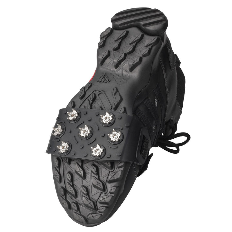 FANBX F Crampon Traction Cleats Anti-Skid Traction Grips Crampons Spikes 7 Point Cleats for Footwear for Walking, Jogging, Hiking, Mountaineering Ice Snow Grips Black - BeesActive Australia