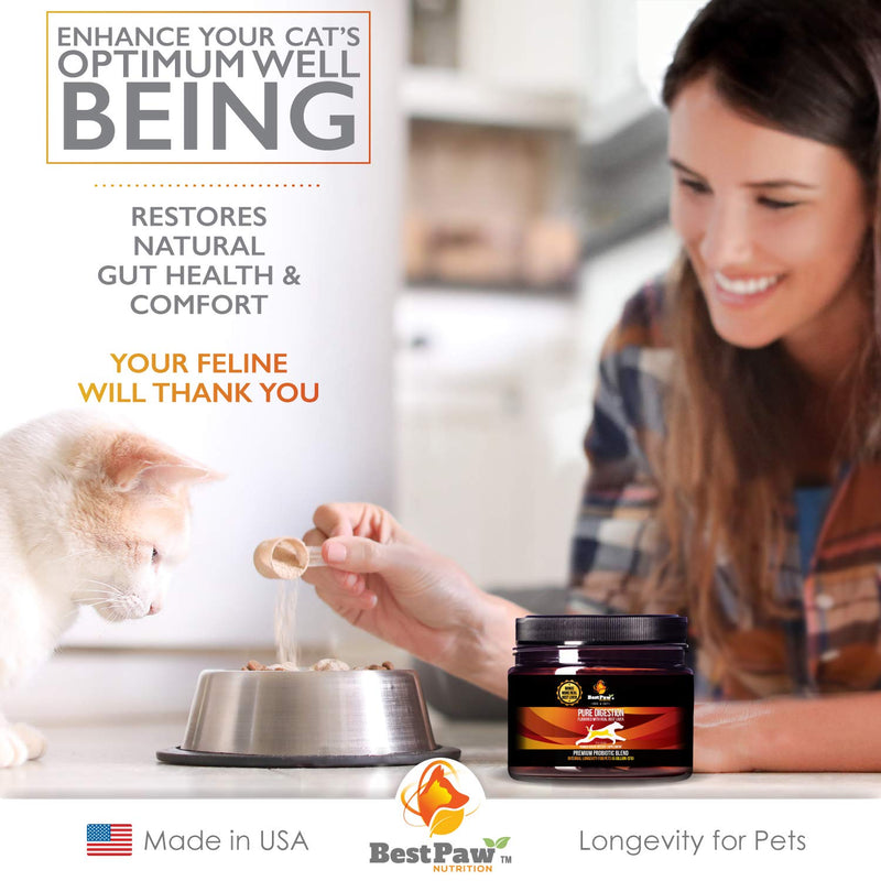Probiotics for Dogs & Cats with Prebiotics & Digestive Enzymes Best for Gas Diarrhea UTI & Yeast Infection Relief Grain Free Powder Supplement Organic Coconut Oil Pumpkin & Turmeric Made in The USA - BeesActive Australia