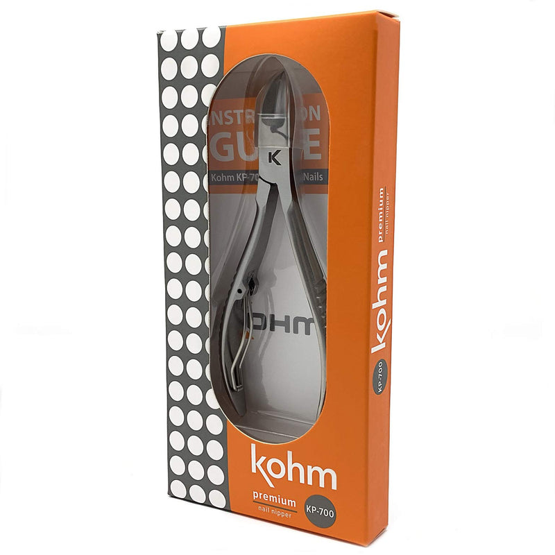 Kohm KP-700 Toenail Clippers for Thick/Ingrown Nails, Surgical Grade Stainless Steel, 5" Long. Includes Safety Tip Cover and Instruction Guide - BeesActive Australia