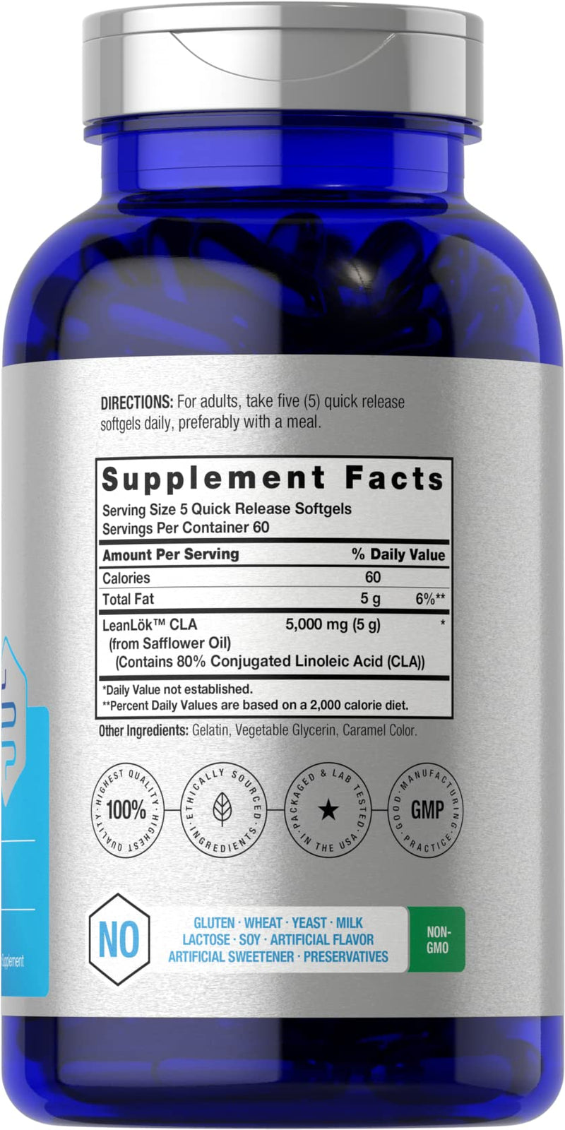 CLA Supplement | 300 Softgel Pills | Maximum Potency | Conjugated Lineolic Acid from Safflower Oil | Non-GMO, Gluten Free | by Horbaach - BeesActive Australia