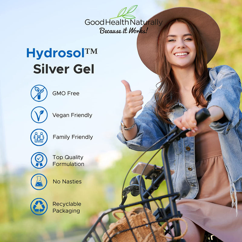 Hydrosol Silver Gel - Treatment for Skin Sores and Infections, Antibacterial Wash | 44 mL - Good Health Naturally - BeesActive Australia