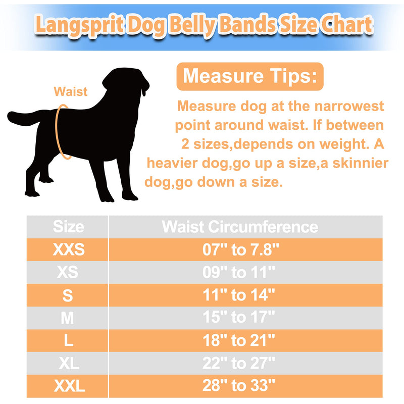 Langsprit Male Belly Bands for Dogs (Pack of 3) - High Absorbing Dog Wraps Male Washable - Reusable Male Dog Diapers Medium Sloth,Whale,Dinosaur - BeesActive Australia