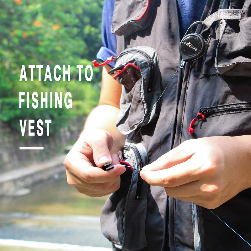 Booms Fishing RG1 Fly Fishing Zinger Retractor 3 pcs Black - BeesActive Australia